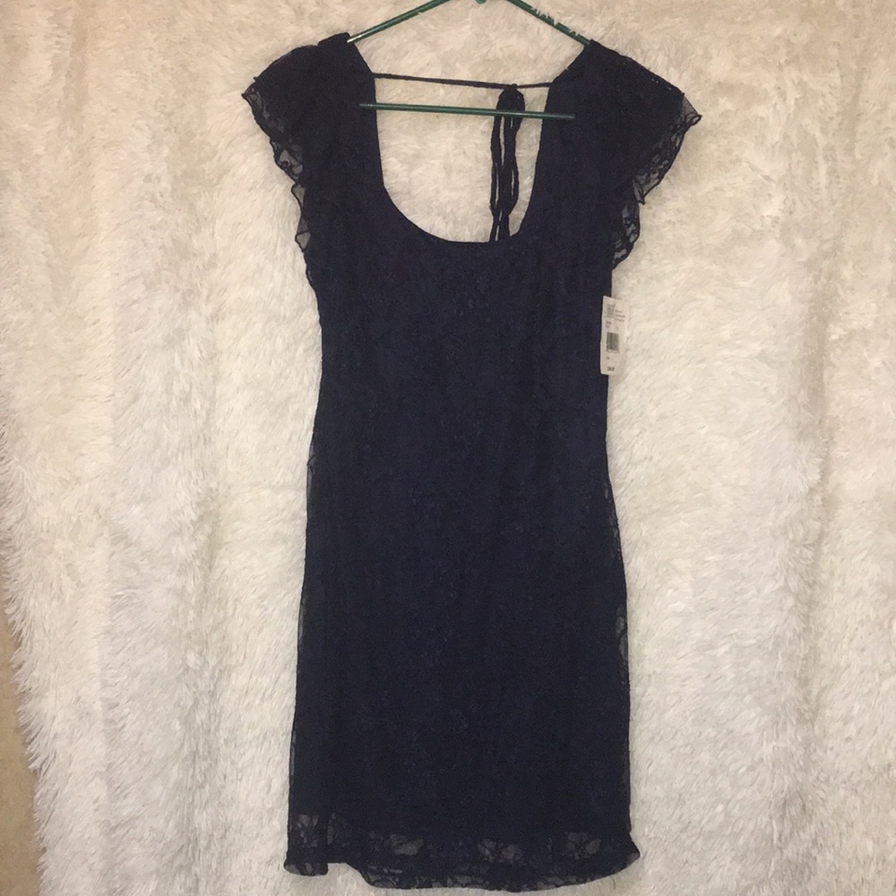 Navy, Lace, Flirty Trixxi Dress